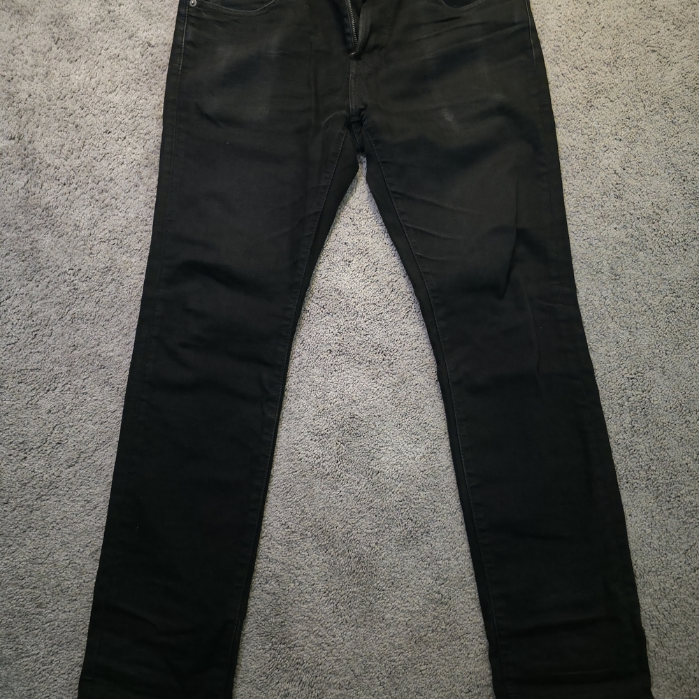 Abercrombie & Fitch Men's Dark Black Skinny Jeans